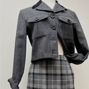 Vintage 50s style utility button front jacket
